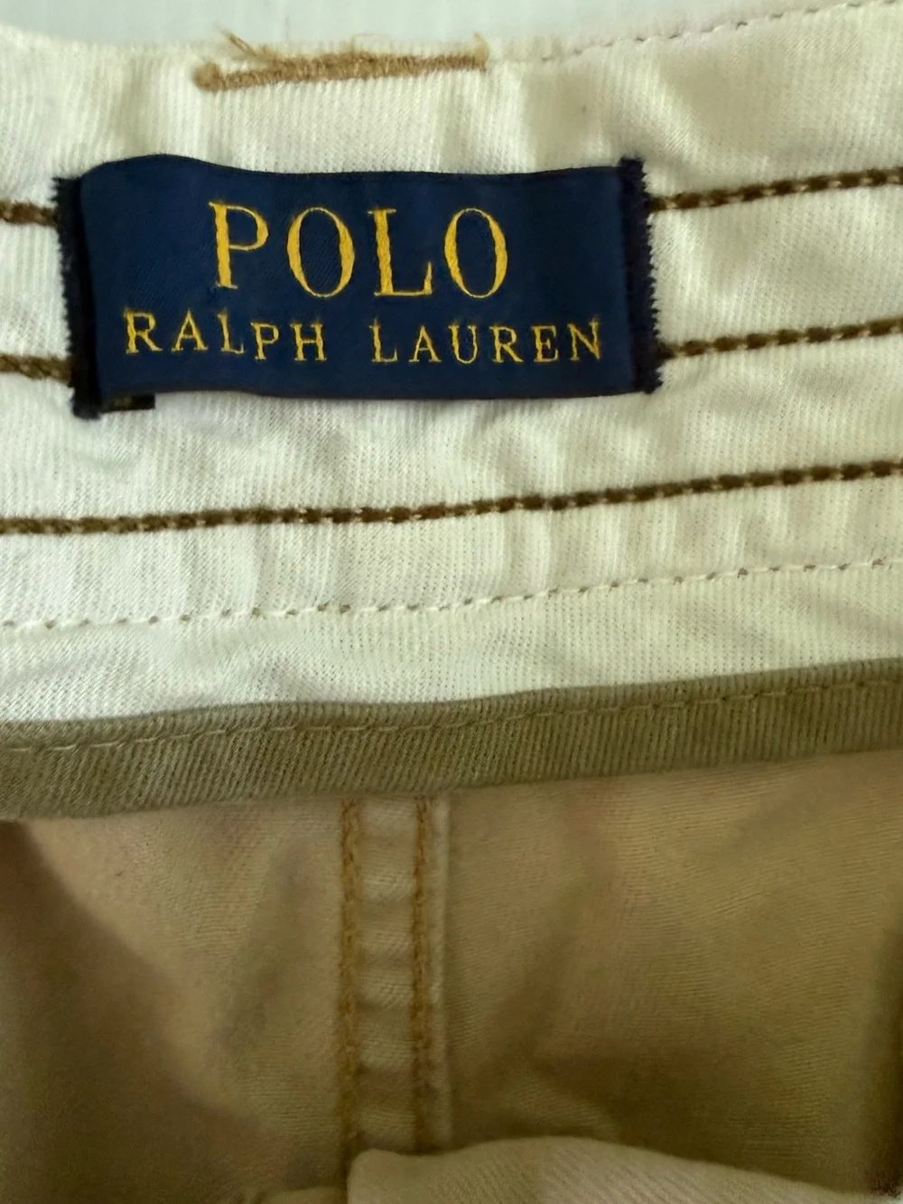 Polo Ralph Lauren Cargo Shorts Men 36 Khaki Cotton Utility Military 10”